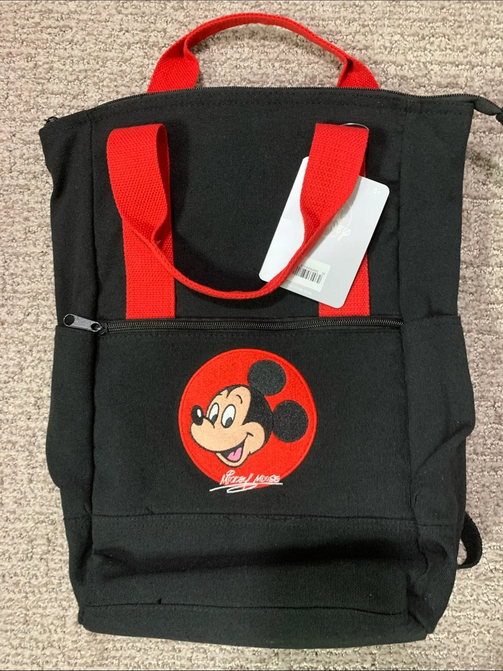 Disney Mickey Mouse Canvas Backpack/Tote Bag